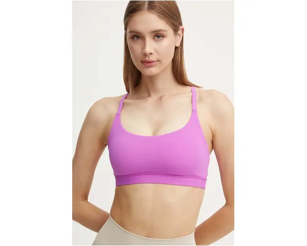 adidas Performance sutien yoga All Me culoarea violet, neted, IY2412