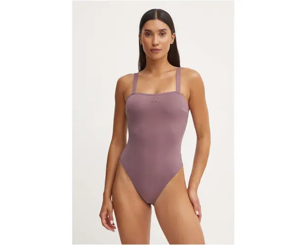 adidas costum de baie dintr-o bucata Iconisea culoarea violet, cupa usor rigidizata, IM8558