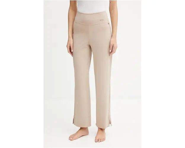 BOSS pantaloni de lounge culoarea bej, neted, 50527249