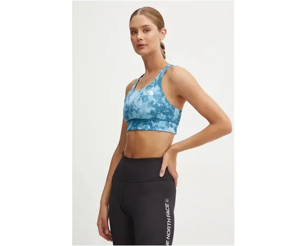 The North Face sutien sport reversibil Flex Reversible culoarea verde, modelator, NF0A886Q7OD1