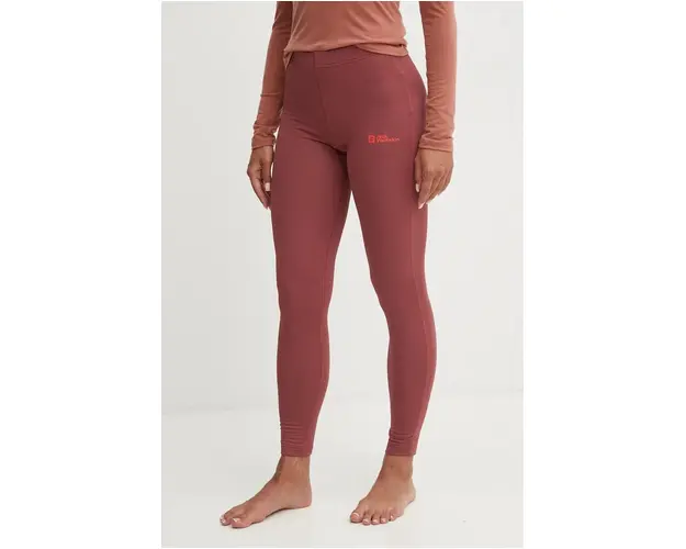Jack Wolfskin jambiere functionale Infinite Warm culoarea bordo, A60325