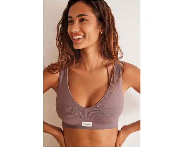 women'secret sutien SEAMLESS 1 culoarea violet, neted, 5108602