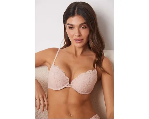 women'secret sutien FEMININE LACE culoarea roz, dantela, neted, 8430072.075.079