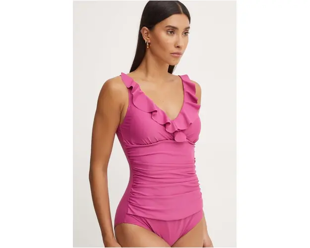Aqua Speed costum de baie dintr-o bucata culoarea violet, cupa rigidizata, LYDIA