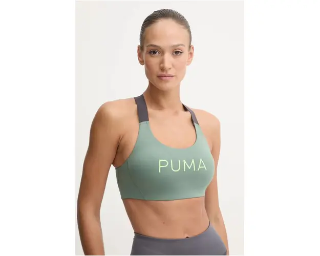 Puma sutien sport 4KEEPS EVERSCULPT culoarea verde, 524785