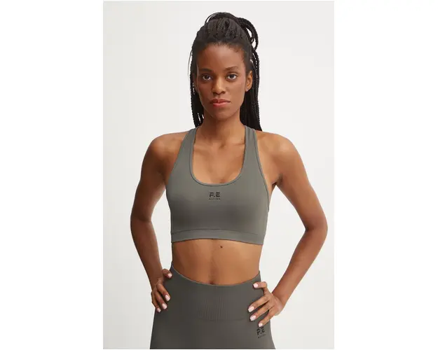 P.E Nation sutien sport Restore Seamless culoarea verde, neted, 243C293