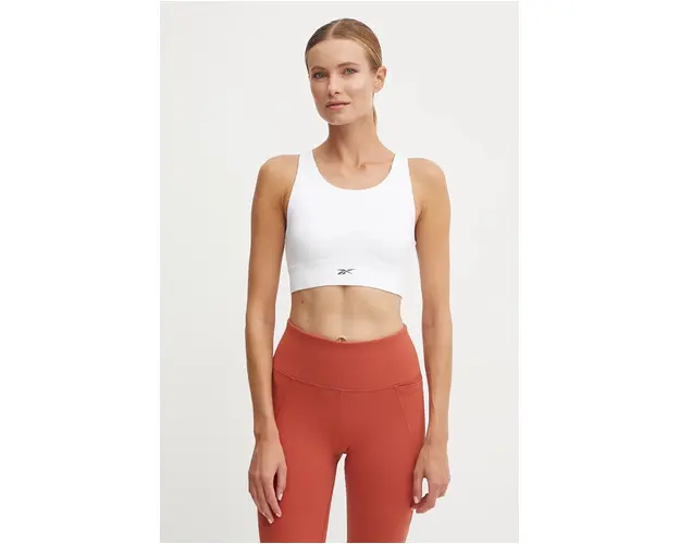 Reebok sutien sport ID Train culoarea alb, neted, 100205238