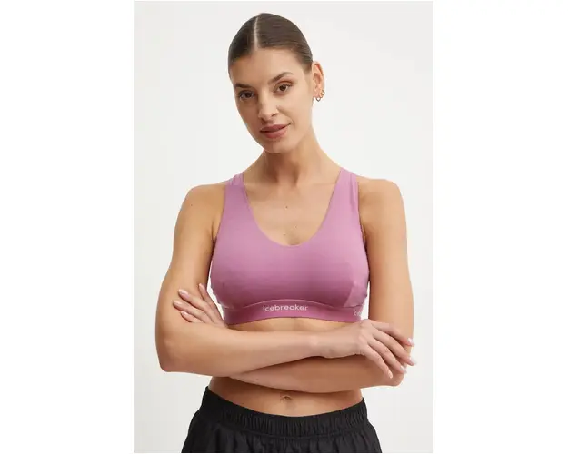 Icebreaker lenjerie functionala Merino Blend 125 Cool-Lite Sprite Racerback Bra culoarea roz, IB0A572402V1