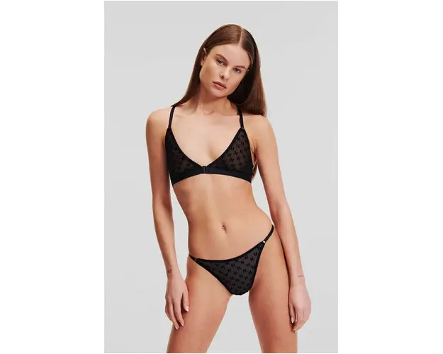 Karl Lagerfeld sutien culoarea negru, dantela, modelator, 246W2100