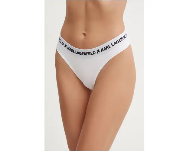 Karl Lagerfeld tanga 3-pack culoarea alb, 246W2113