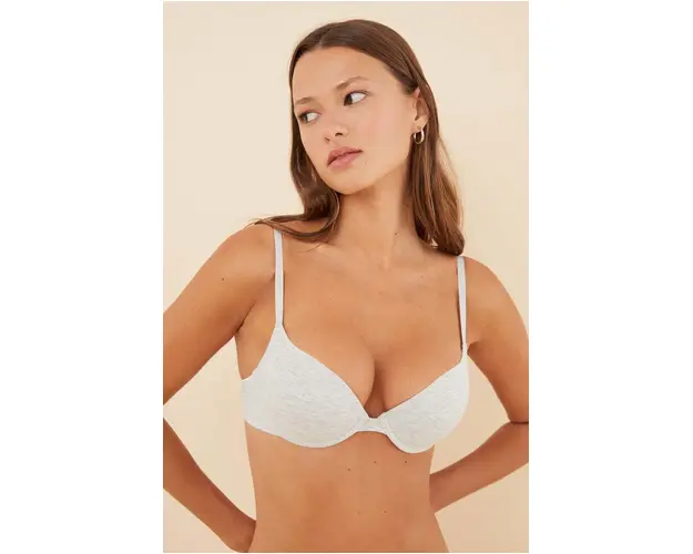 women'secret sutien BCI COTTON culoarea gri, bumbac, melanj, 5691545