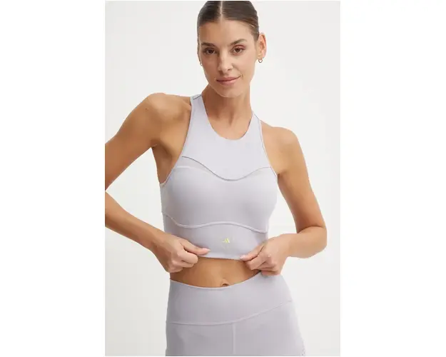 adidas by Stella McCartney sutien sport TruePurpose culoarea violet, neted, IW9897