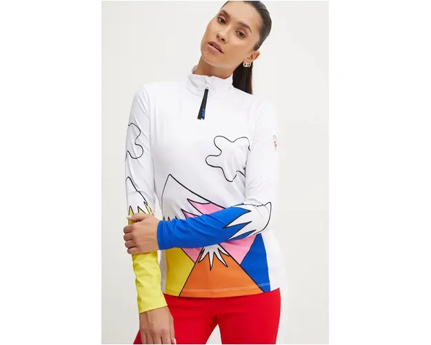Rossignol longsleeve functional Booster x JCC culoarea alb, RLNWL17