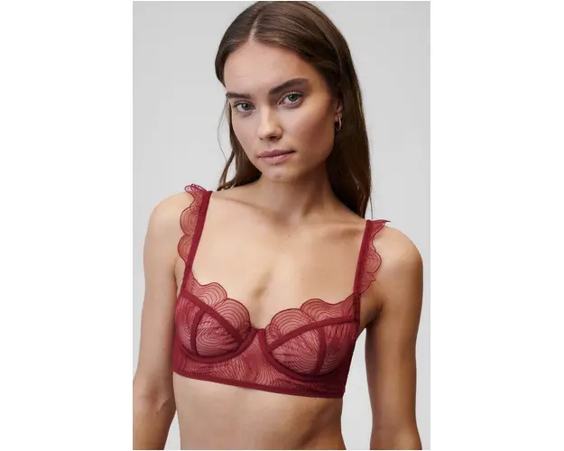 Undress Code sutien Bliss Bra culoarea rosu, dantela, neted, 721