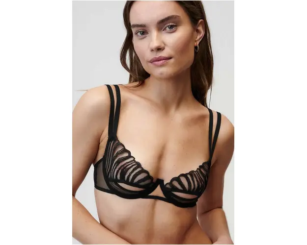 Undress Code sutien Te Amo Bra culoarea negru, dantela, neted, 726