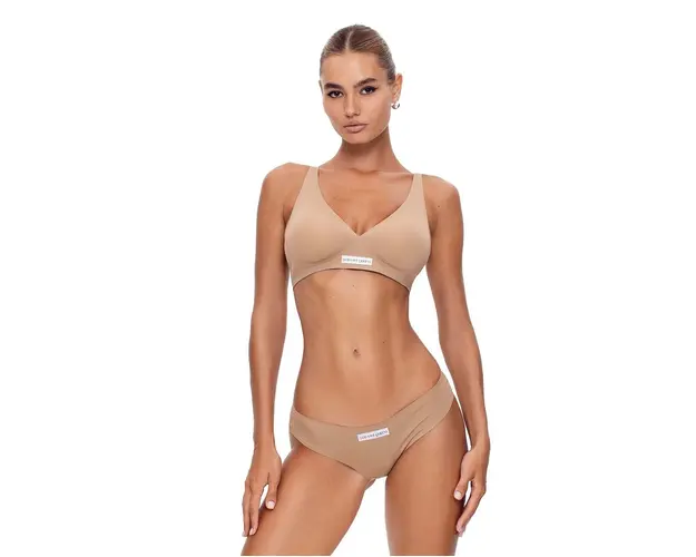 GOD SAVE QUEENS chiloti brazilieni SECOND SKIN BRIEF culoarea bej, GSQ-135-XXX