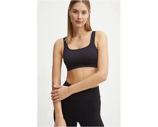 Casall sutien yoga Scallop culoarea negru, neted, 24214