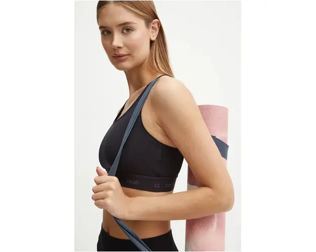 Casall sutien yoga Graphic culoarea negru, neted, 24285