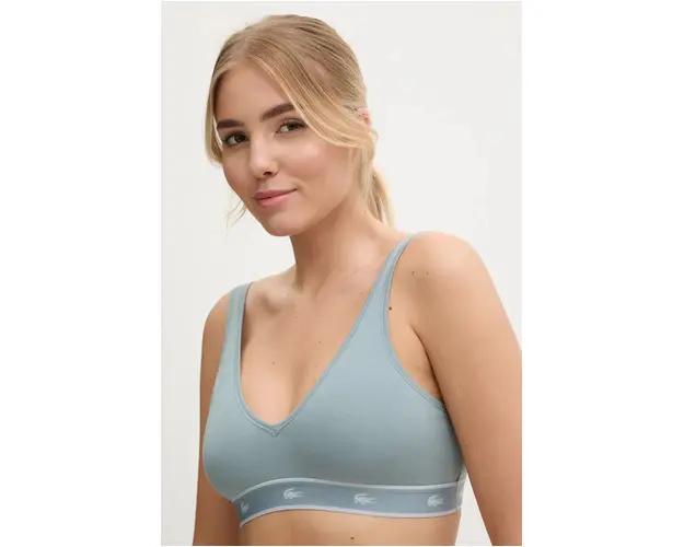 Lacoste sutien culoarea gri, neted, IF8169