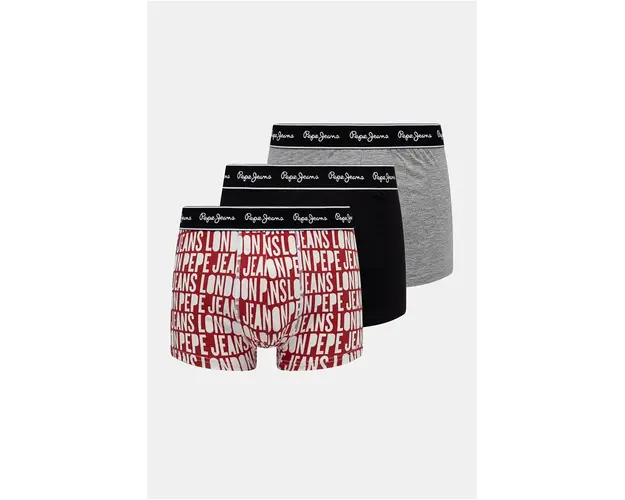 Pepe Jeans boxeri AO LOGO 3-pack barbati, culoarea negru, PMU11167