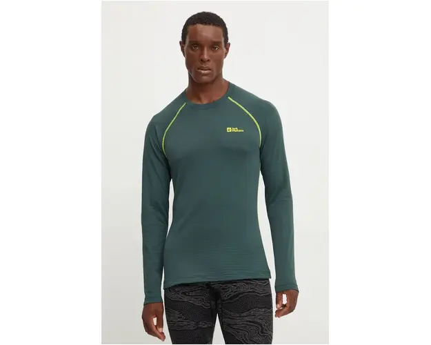 Jack Wolfskin longsleeve functional Infinite Warm culoarea verde, A60322