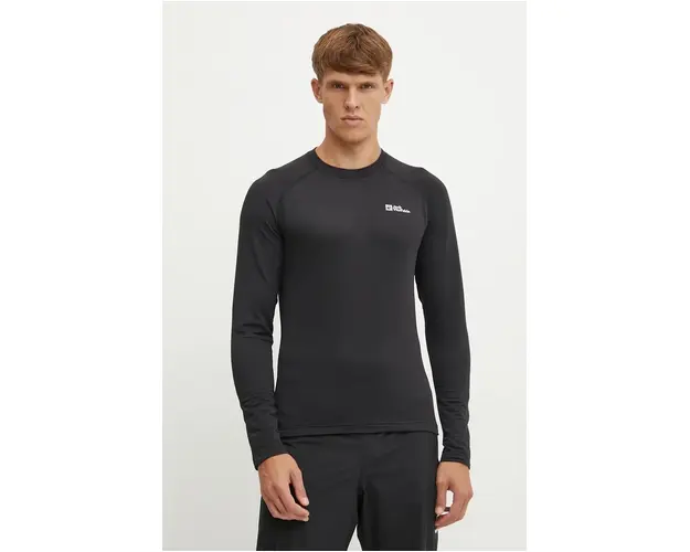 Jack Wolfskin longsleeve functional Infinite Warm culoarea negru, A60322