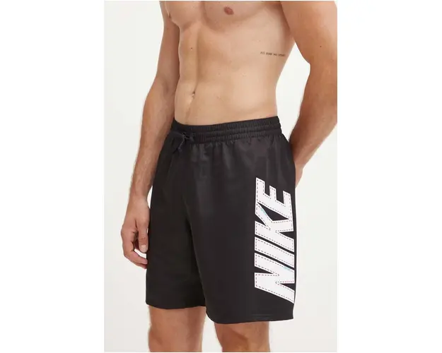 Nike pantaloni scurti de baie Big Block culoarea negru, NESSE521