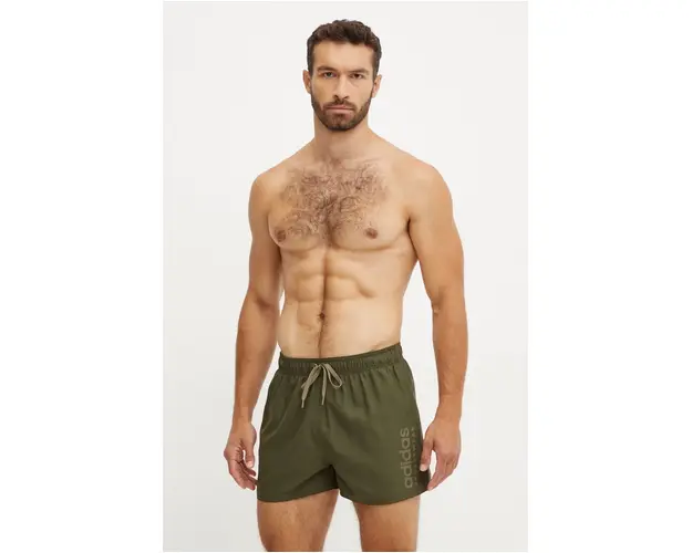adidas pantaloni scurti de baie Essentials culoarea verde, IX7566