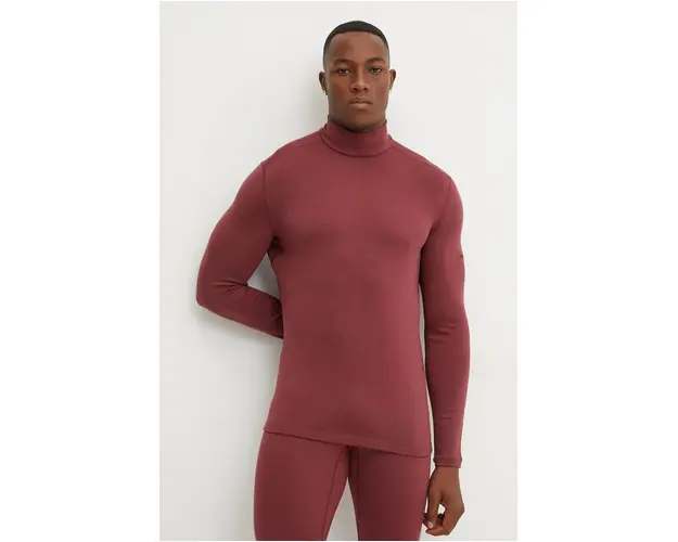 Icebreaker longsleeve functional Merino 260 Tech culoarea bordo, IB0A56IE01C1