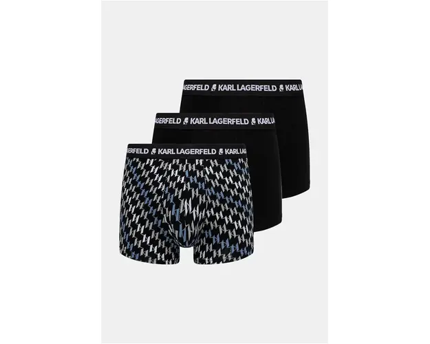 Karl Lagerfeld boxeri 3-pack barbati, culoarea negru, 246M2100