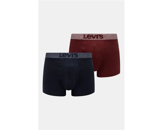 Levi's boxeri 2-pack barbati, culoarea bordo, 37149-1002