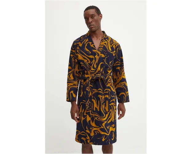 OAS halat de baie din bumbac culoarea negru, 8002