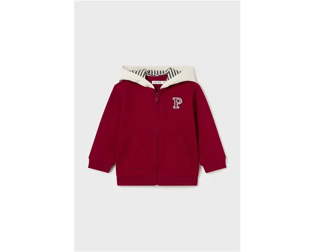 Mayoral bluza bebe culoarea bordo, cu gluga, neted, 2473
