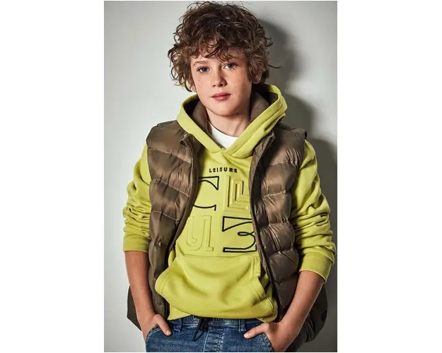 Mayoral bluza copii culoarea verde, cu gluga, cu imprimeu, 7447