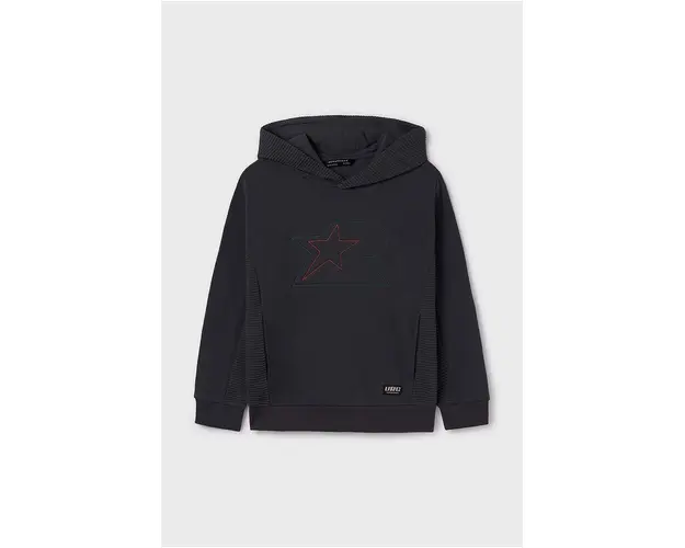 Mayoral bluza copii culoarea negru, cu gluga, cu imprimeu, 7450
