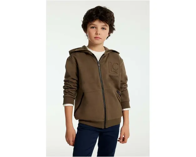 Mayoral bluza copii culoarea bej, cu gluga, neted, 7463