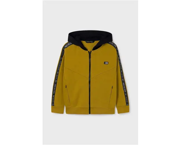 Mayoral bluza copii culoarea galben, cu gluga, cu imprimeu, 7466
