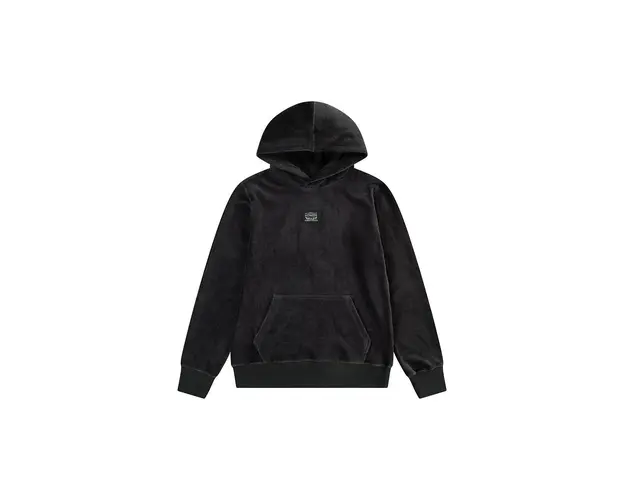 Levi's bluza copii KNIT CORDUROY HOODIE culoarea negru, cu gluga, cu imprimeu, 9EL157