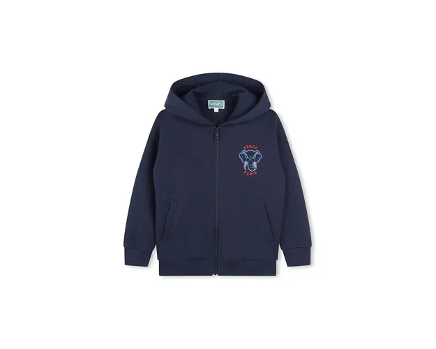 Kenzo Kids bluza copii culoarea albastru marin, cu gluga, cu imprimeu, K60813