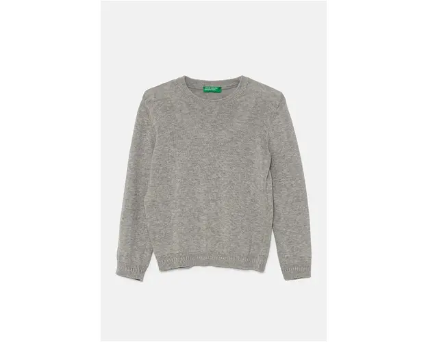 United Colors of Benetton pulover de bumbac pentru copii culoarea gri, light, 1294G100P