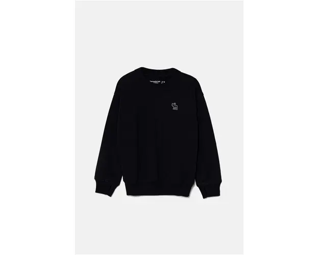 Abercrombie & Fitch bluza copii culoarea negru, neted, KI222-4116