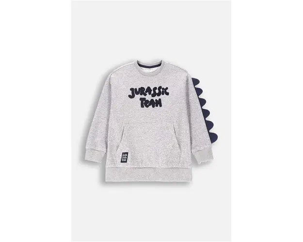 Coccodrillo bluza copii culoarea gri, cu imprimeu, DIGITAL BOY KIDS