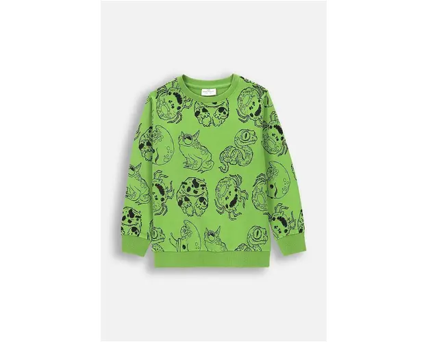 Coccodrillo bluza copii culoarea verde, modelator, GRUNGE SWAMP BOY KIDS
