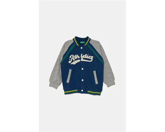 United Colors of Benetton bluza copii culoarea albastru marin, modelator, 32N4G5035