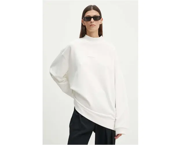 Iceberg hanorac de bumbac femei, culoarea alb, neted, E121 6300