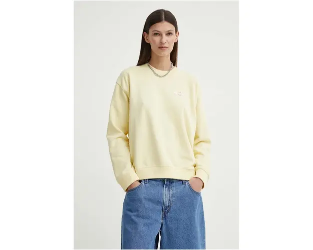 Levi's bluza femei, culoarea galben, neted, A8800