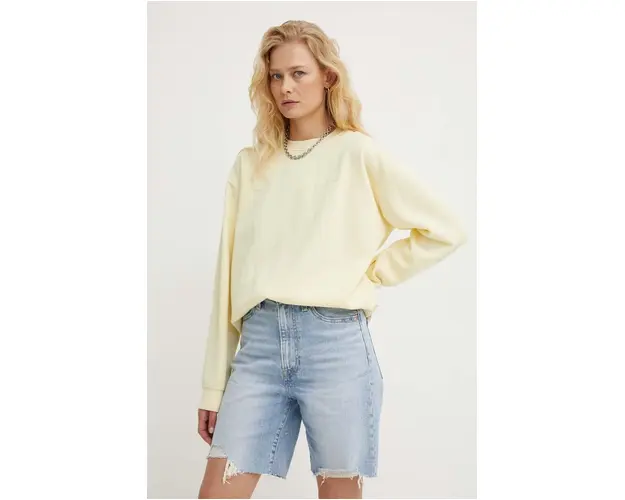 Levi's bluza femei, culoarea galben, neted, A5942