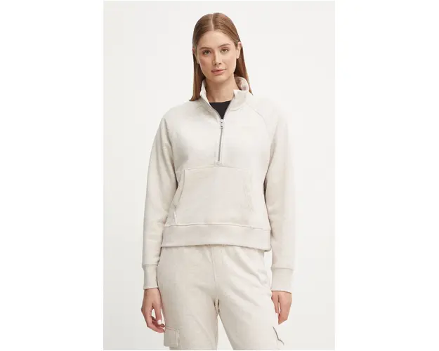 Dkny bluza femei, culoarea bej, cu gluga, cu imprimeu, DP4T9993