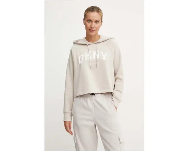 Dkny bluza femei, culoarea bej, neted, DP4T9811