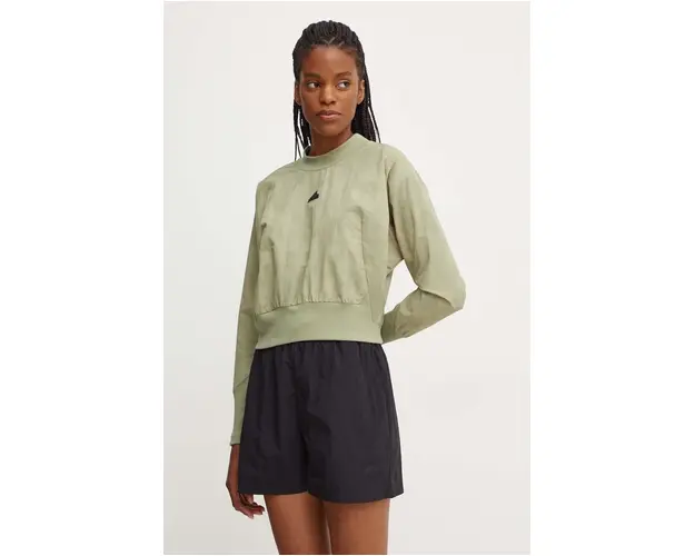 adidas bluza ZNE femei, culoarea verde, neted, IW7756